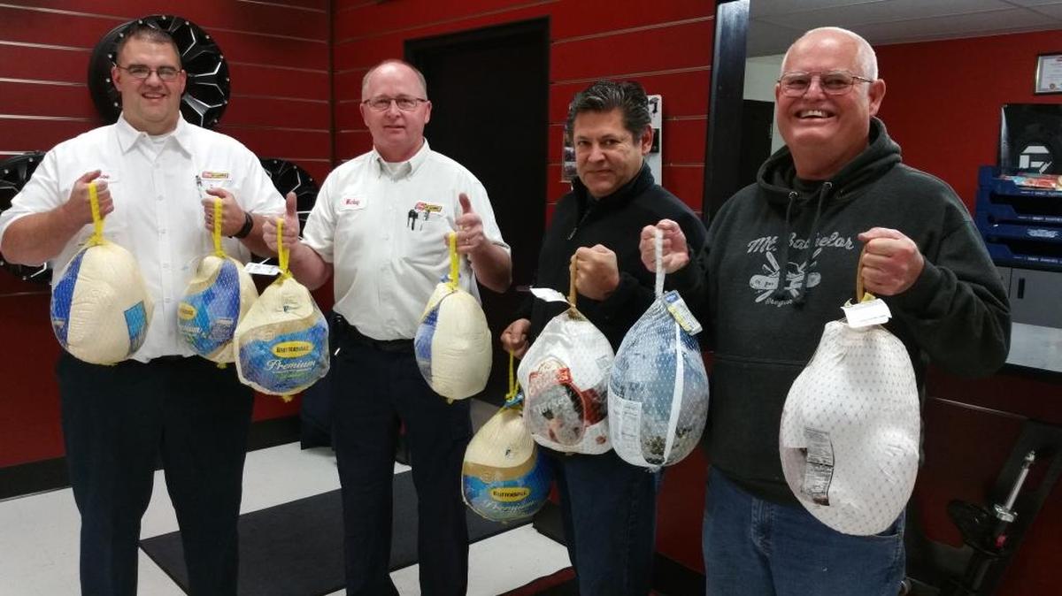 Drop off turkeys at Les Schwab Tire Centers through Dec. 22.