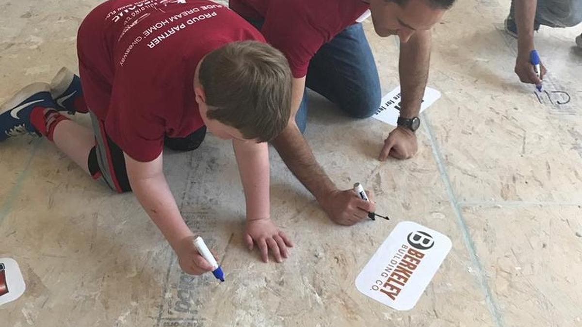 Berkeley Building Company and St. Jude Dream Home Giveaway sponsors and supporters took a moment on April 12 to sign the floor of the 12th annual Boise St. Jude Dream Home Giveaway house.