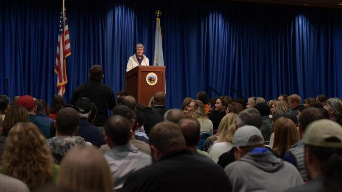 Secretary Jewell wants to help Zinke, her Republican successor at Interior, be a success