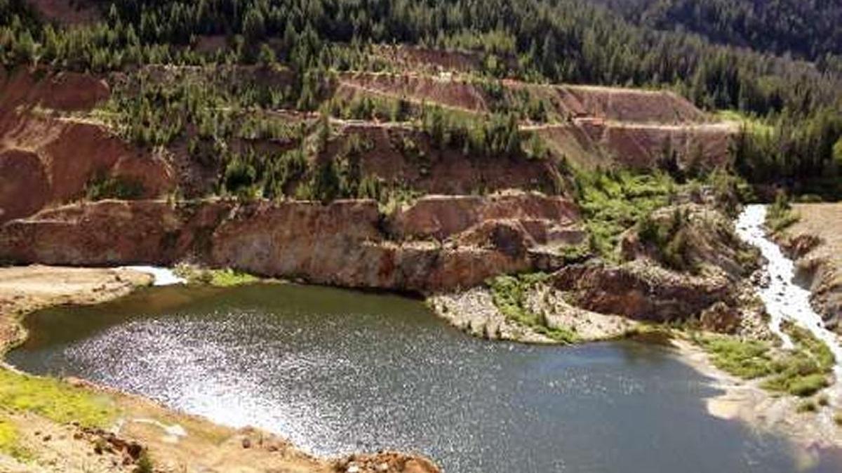 The so-called Glory Hole on the East Fork of the South Fork Salmon River at Stibnite. 