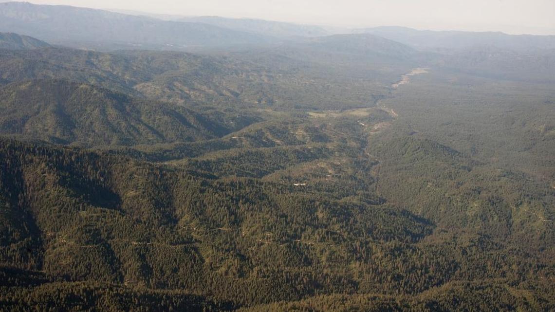 Grimes Creek drainage. Upper headwaters of Grimes Creek, looking downstream towards Pioneerville. The area of approved exploration would be in the lower left quadrant of the photo. Proposed CuMo mine in the headwaters of the Boise River.