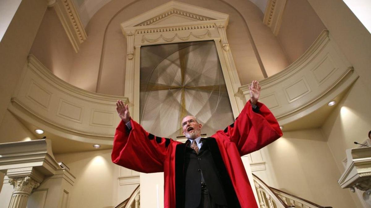 The Rev. Forrest Church at his All Souls church in New York in Manhattan in 2008.