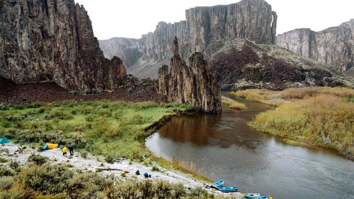 The Owyhee River Canyon in the East Fork has turbulent whitewater, open grassy slopes, sheer vertical canyon walls, bighorn sheep, rare flowers, and solitude.