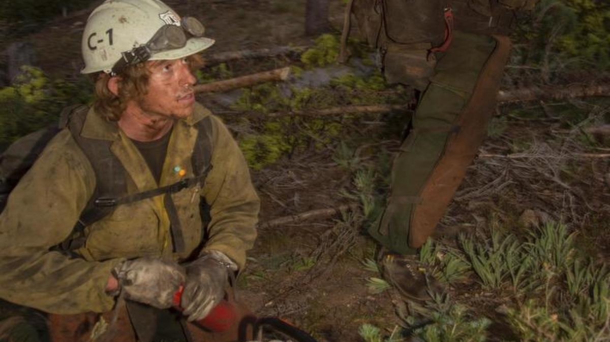 Boise hotshots fought the Pioneer Fire northeast of Idaho City on Sunday.