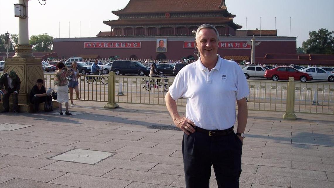 David Shambaugh, a former aide to Idaho Sen. Frank Church and a noted China scholar stands in front of the Forbidden City in Beijing in 2010.