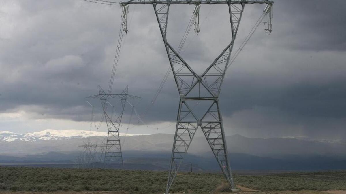 Power poles located about nine miles south of Kuna off Swan Falls Road, running through the Morley Nelson-Birds of Prey National Conservation Area.