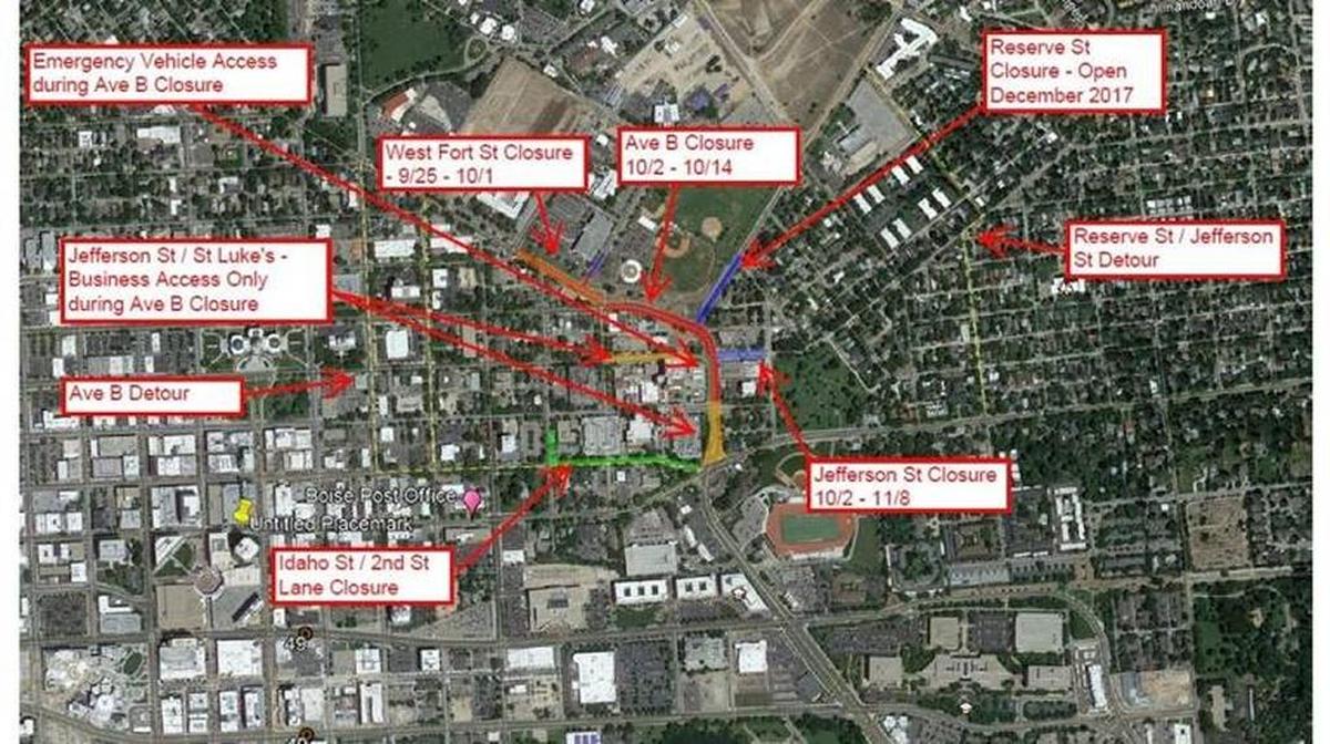 The area around St. Luke’s Downtown Boise campus is going under renovation, tying up traffic for more than a year.
