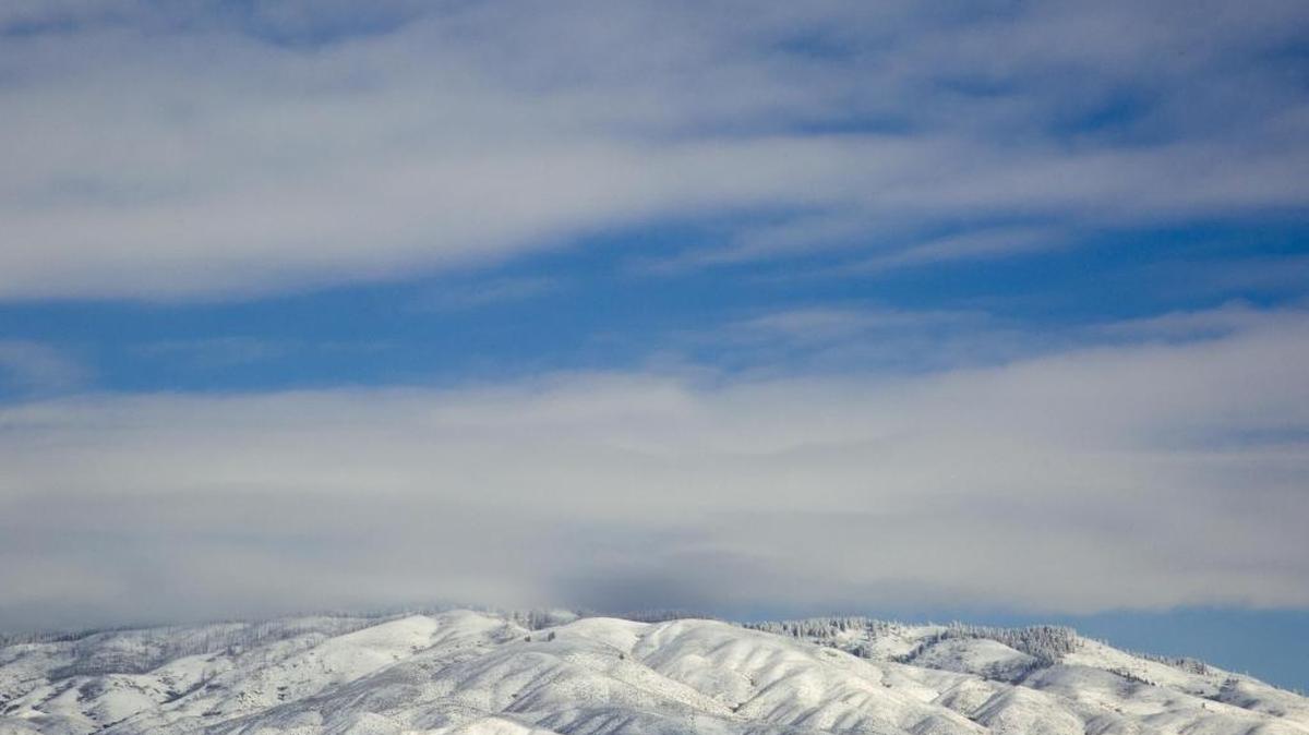 The snow-covered Boise Foothills are seen Jan. 5, 2017.