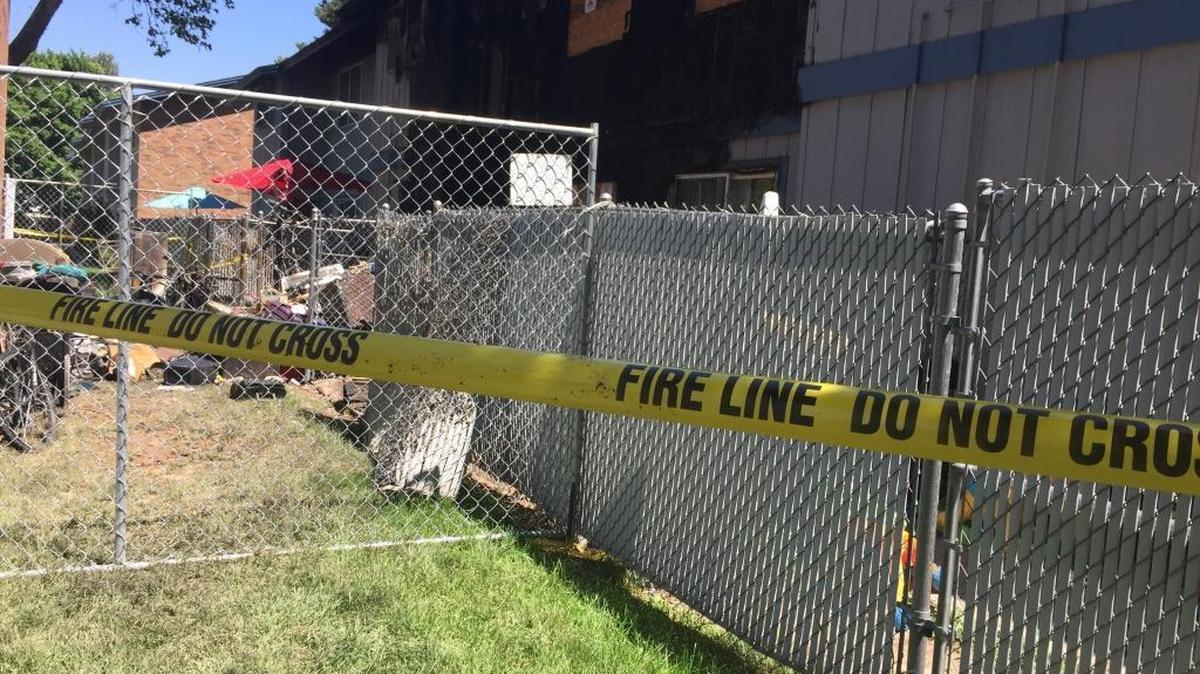 A two-alarm fire at the Curtis Meadow Apartments, at South Curtis and Overland roads, displaced six families. Nobody was injured.