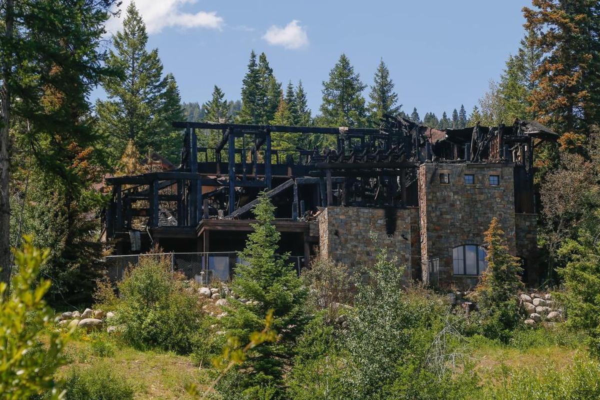 The aftermath of the fire at a Tamarack Resort cabin in June 2017.