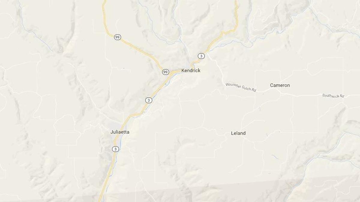 A landslide is blocking a lane of traffic on Idaho 3 between Kendrick and Juliaetta.