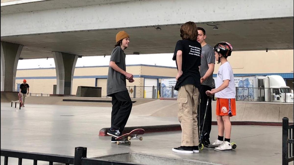 Many of those skateboarding at Boise’s Rhodes Skate Park Friday afternoon were in short sleeves, and some wore shorts.