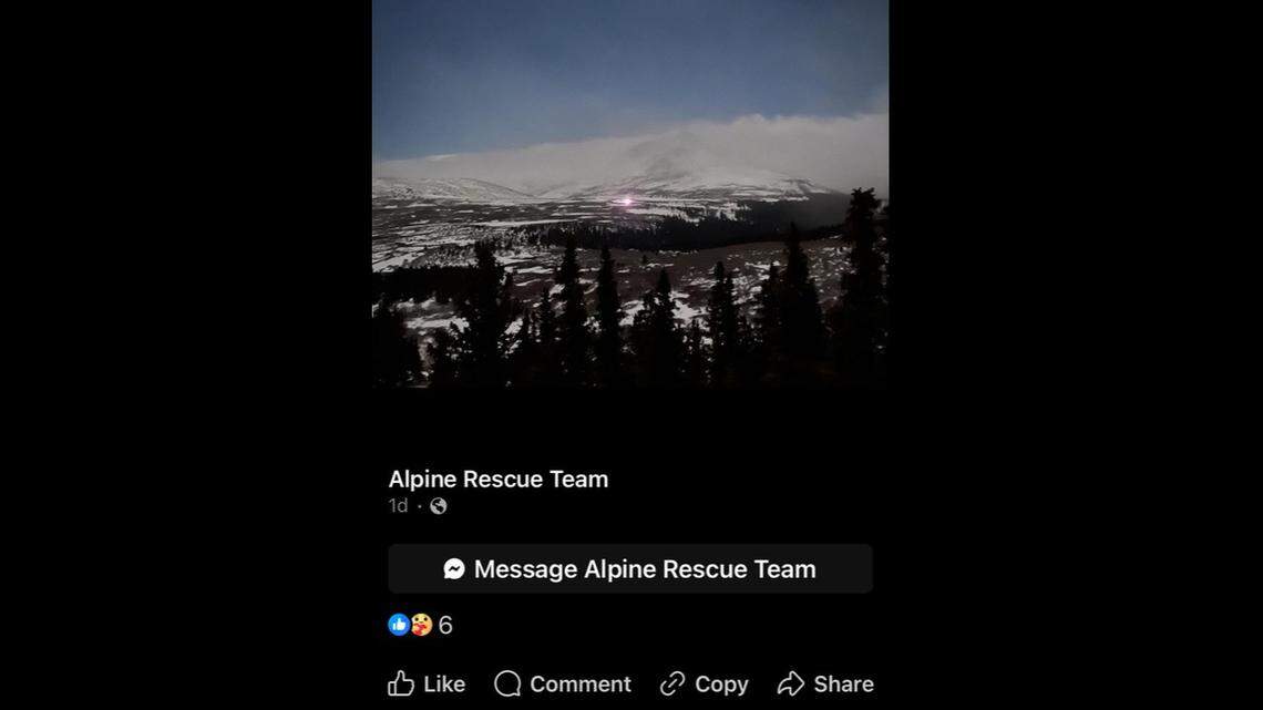 Rescuers said they found the man after they saw a light he was flashing.