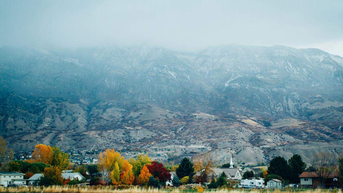 An elusive predator was spotted on a home’s doorstep in a Utah neighborhood in the foothills of the mountains, photos show.