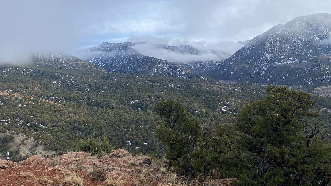 A pair of hikers lost the trail they were hiking in southern Utah — and got stuck in steep terrain in the middle of a storm, rescuers said.