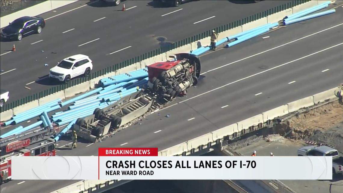 A semi-truck rolled over on a Colorado highway and sent large plastic piping flying into oncoming traffic, killing three people in a passing car, cops said.