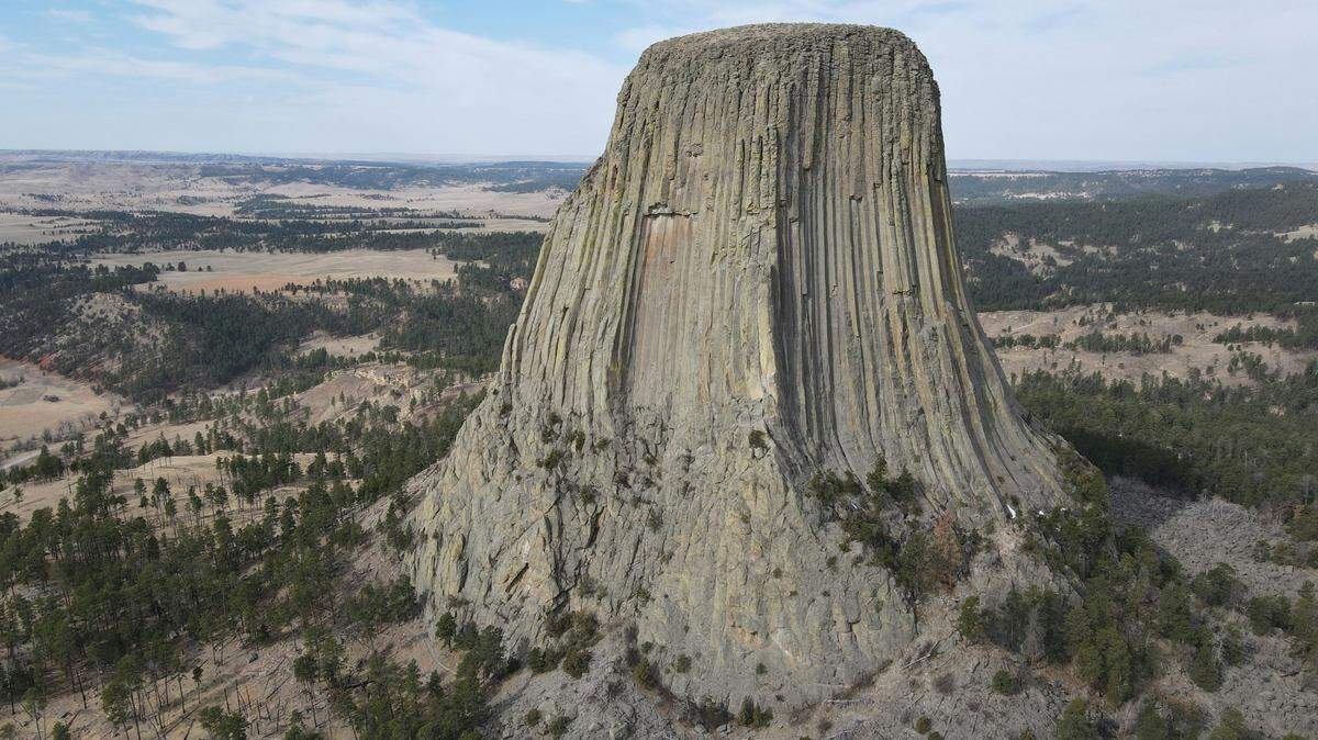 A rock climber fell to his death and left his partner stranded at Devils Tower in Wyoming, rangers said.