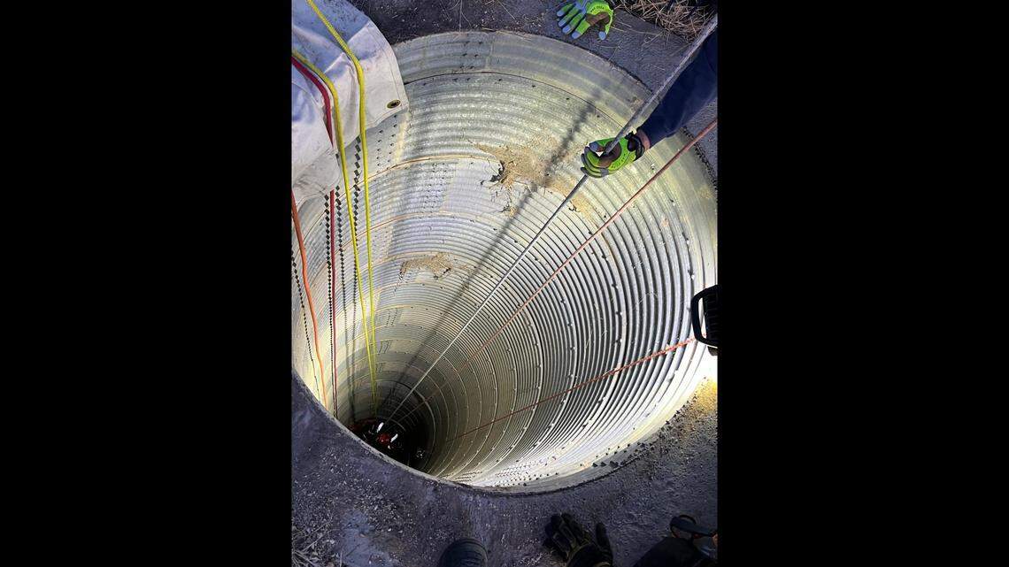 A juvenile exploring a decommissioned missile silo in Colorado plunged 50 feet down an exhaust vent, rescuers said.