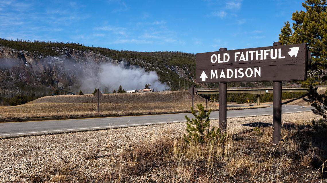 A tourist suffered second- and third-degree burns to her leg when she broke through a thin crust and into scalding water at Old Faithful in Yellowstone National Park.