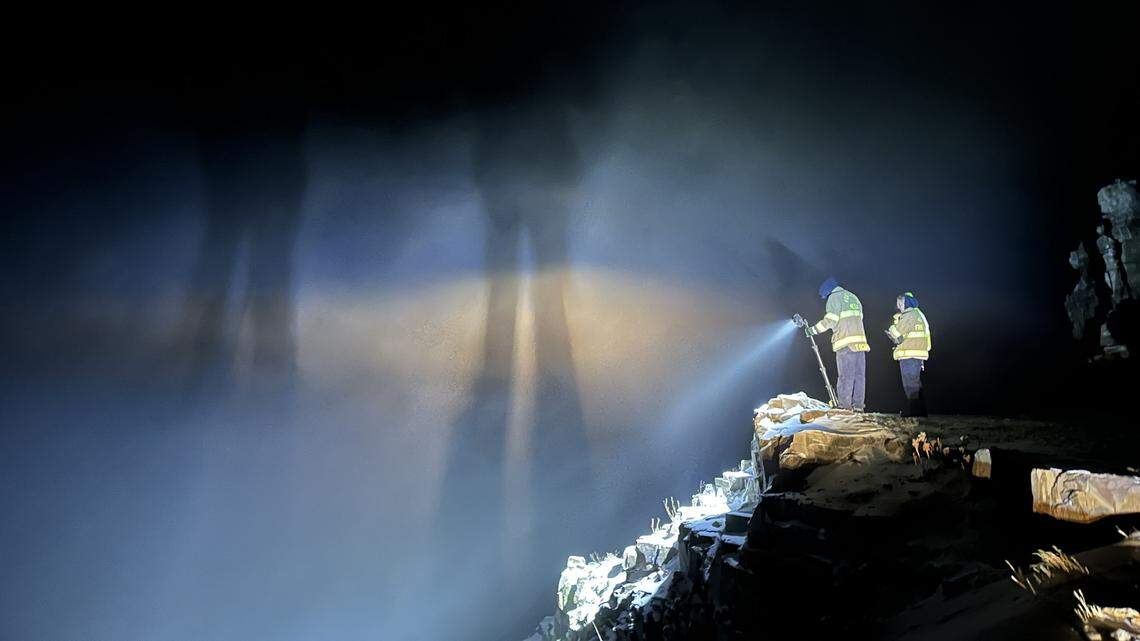Rescuers navigate cold, dark, snowy “abyss” where an ATV driver was trapped after plunging over a Colorado cliffside.