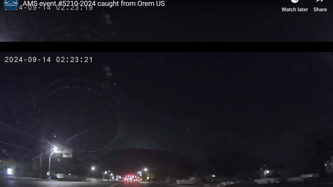 A fireball shot across the dark night sky in several states, videos show.
