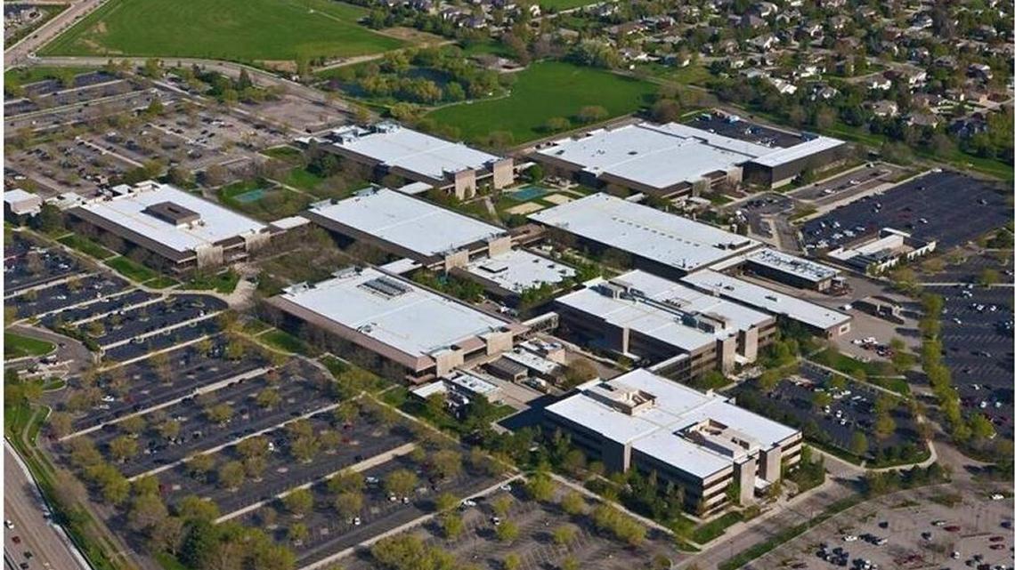 Sykes Enterprises operates a call center in the front-right building in this photo of the former Hewlett-Packard campus off Chinden Boulevard near Five Mile Road. The state bought the campus last year.