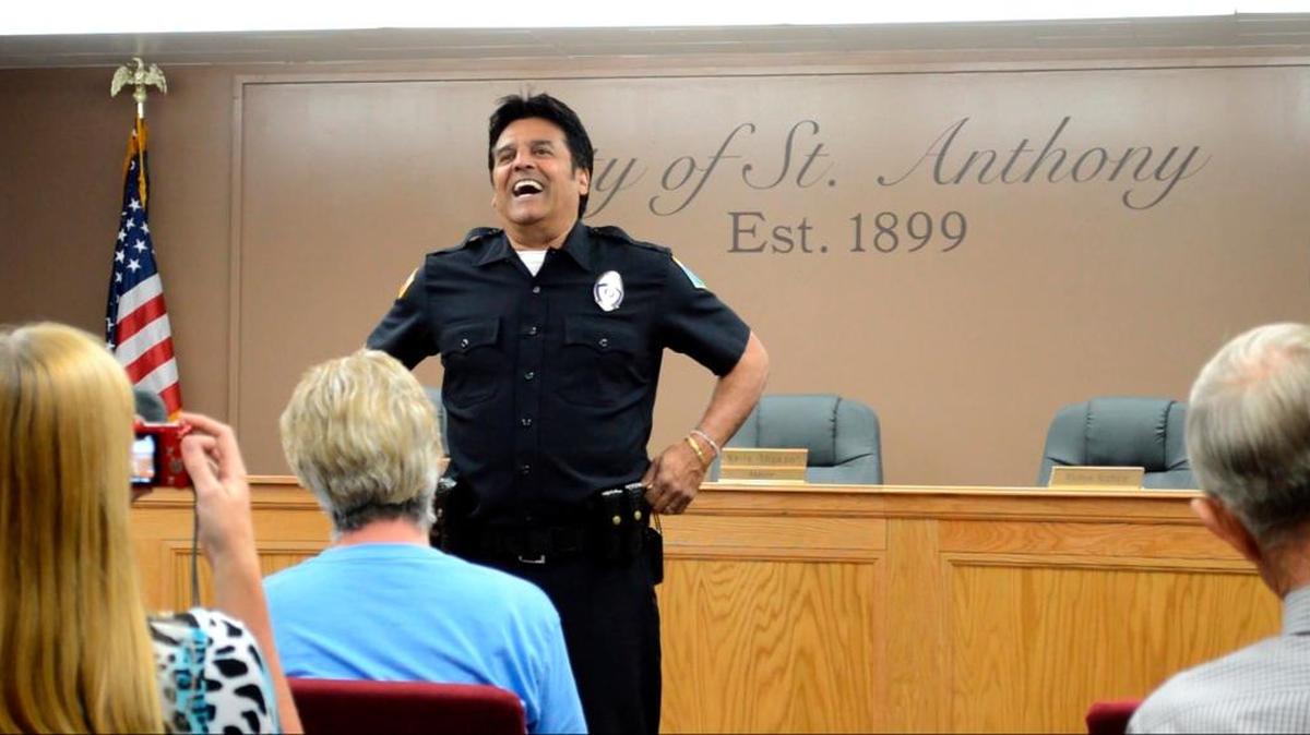Erik Estrada meets St. Anthony residents Saturday.