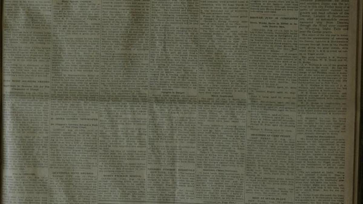 An Idaho Daily Statesman front page from 1910.