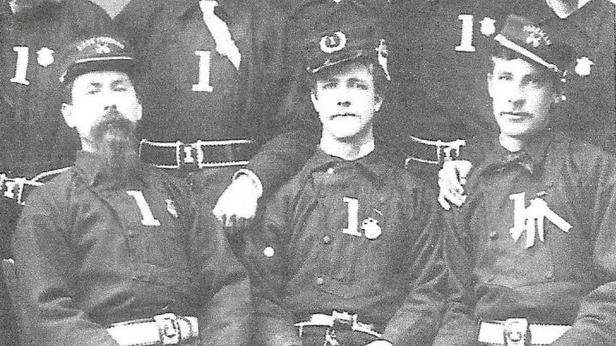 These early Boise firemen shared hard work and good times.
