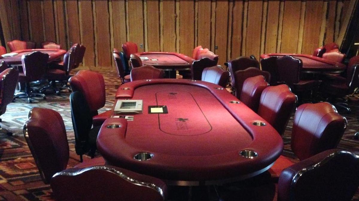 A poker room at the Coeur d’Alene Casino Resort.