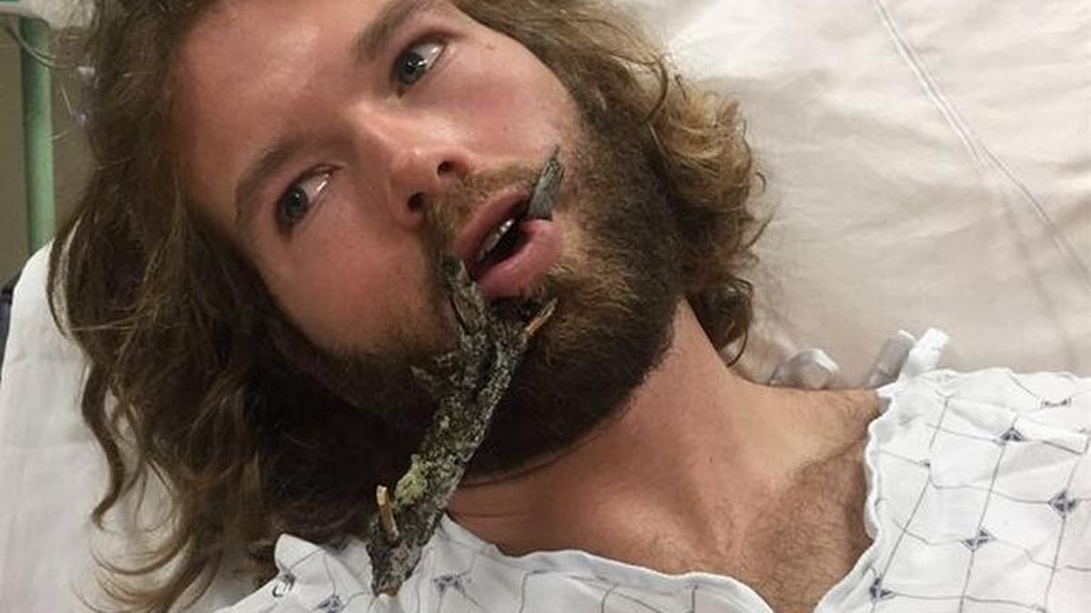 Natty Hagood in the hospital.