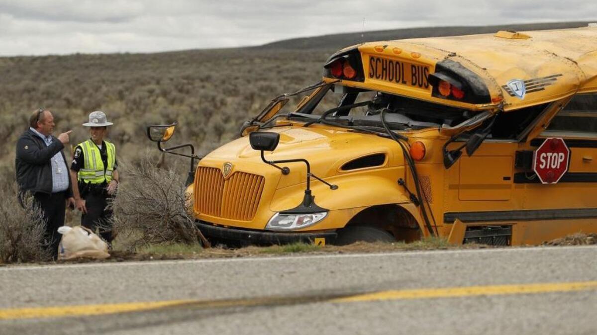 This school bus rolled west of Richfield on the way to a track meet. A dozen Carey students were hospitalized, the driver faces charges and the Blaine County School District has fired its transportation director.