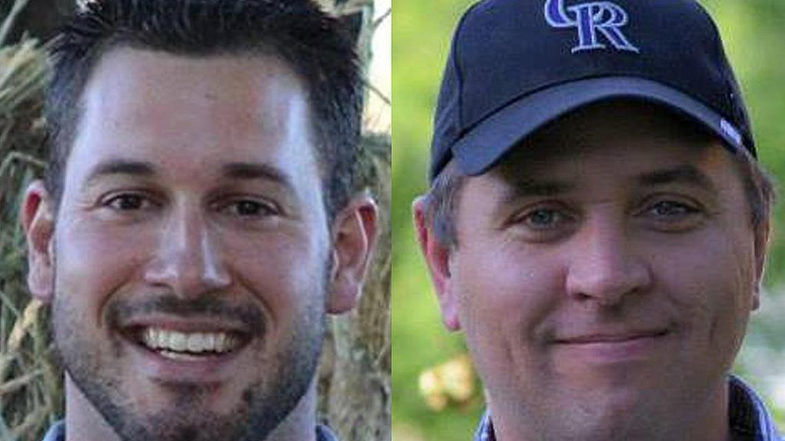 Adams County Sheriff’s Office deputies Brian S. Wood, left, and Cody W. Roland.