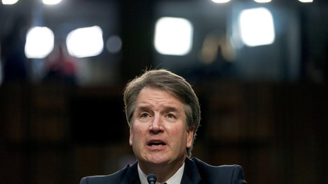 President Donald Trump’s Supreme Court nominee, Brett Kavanaugh, a federal appeals court judge, spoke before the Senate Judiciary Committee on Capitol Hill in Washington, D.C. during his conformation hearings.