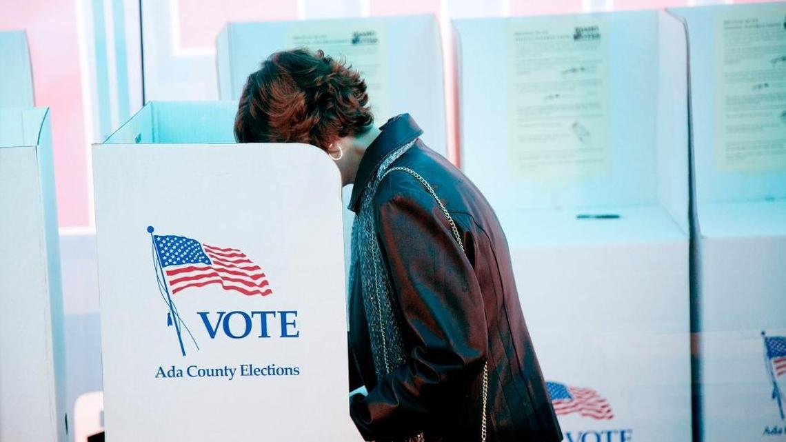 An Ada County resident votes in fall 2016.