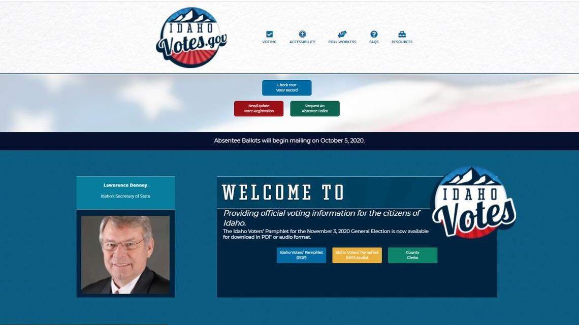 This, IdahoVotes.gov, is the correct site for official Idaho voting information, including links that let you register to vote, request an absentee ballot and read the Idaho Voters Pamphlet.