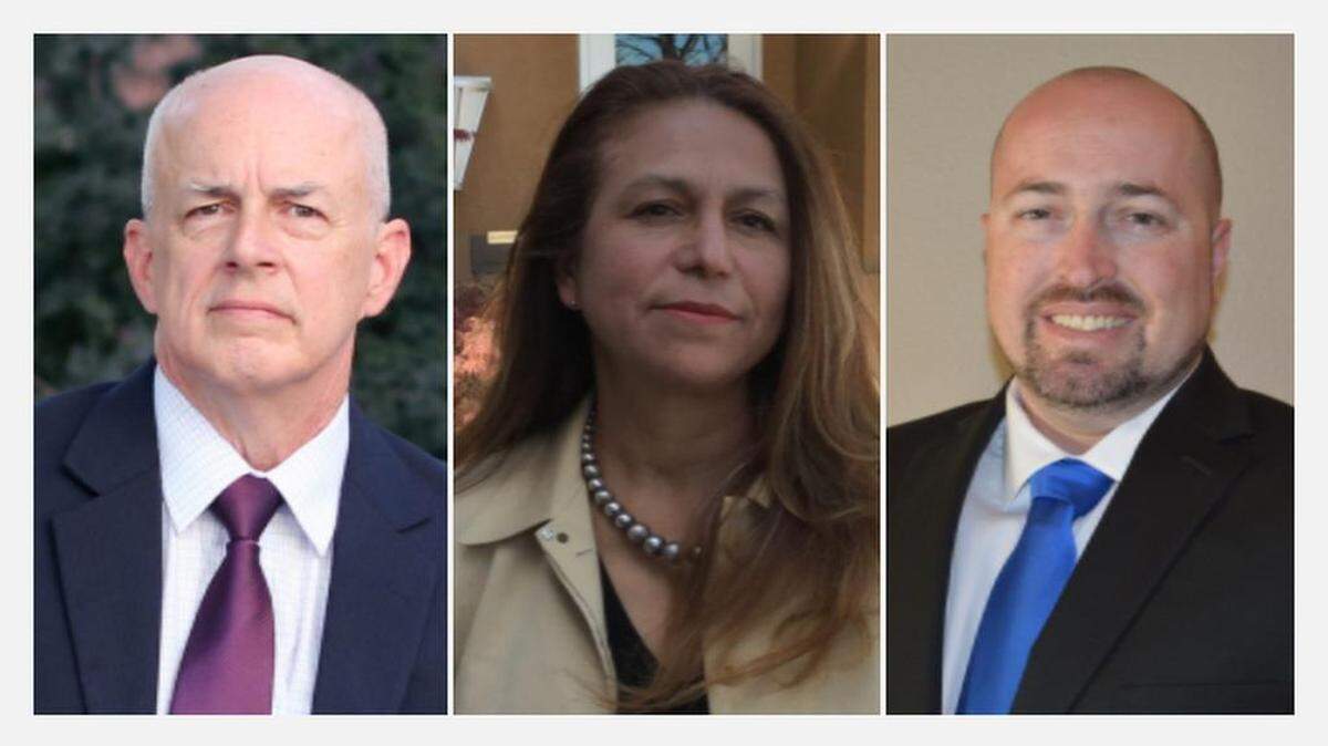 Democratic candidates for Idaho's 1st Congressional District. From left: James Vandermaas, Christina McNeil, Michael Smith.