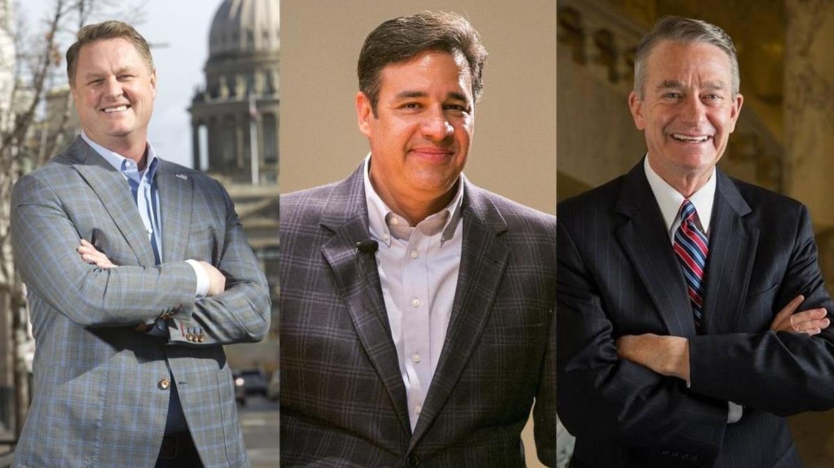 Leading Republican candidates for Idaho governor: from left, Tommy Ahlquist, Raul Labrador, Brad Little.