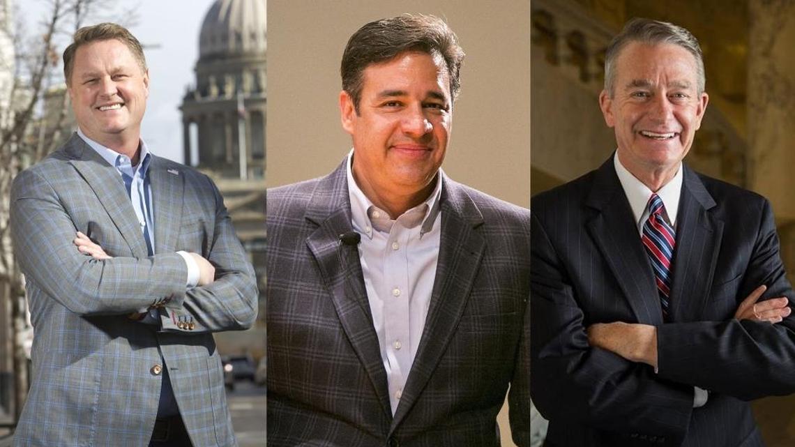 From left: Tommy Ahlquist, Raul Labrador, Brad Little.