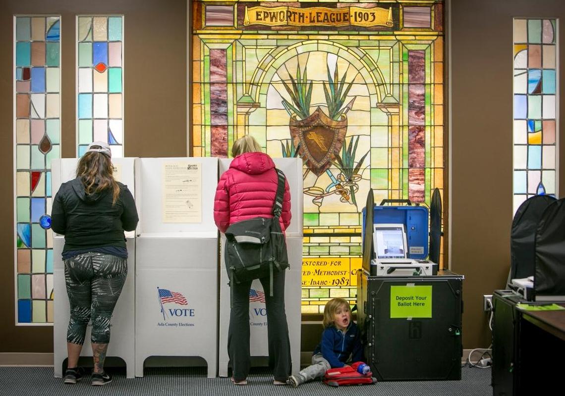 Voters cast their ballots in November 2016 at the Cathedral of the Rockies Church in Boise. Amid a split in the United Methodist Church over LGBTQ policies, Cathedral of the Rockies will stay and continue ordaining LGBTQ members.