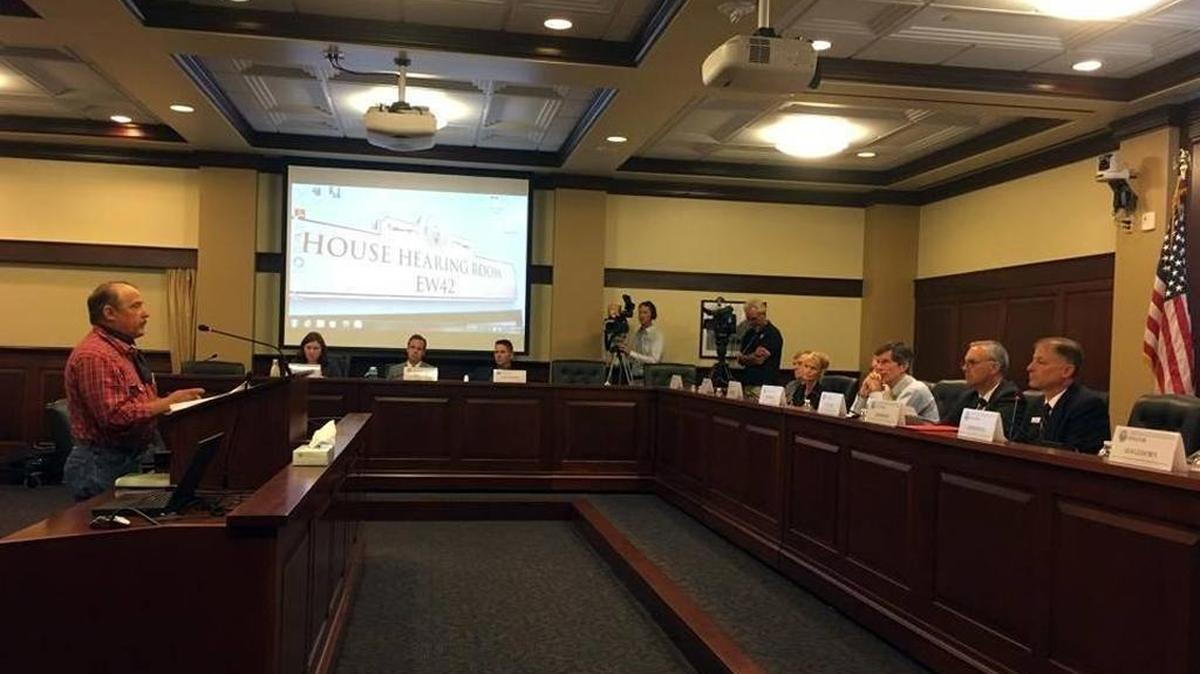 Dan Sevy, a member of the Followers of Christ church, spoke Aug. 4 at the first meeting of an Idaho legislative panel that is reviewing the state’s faith-healing exemptions in cases of child neglect.