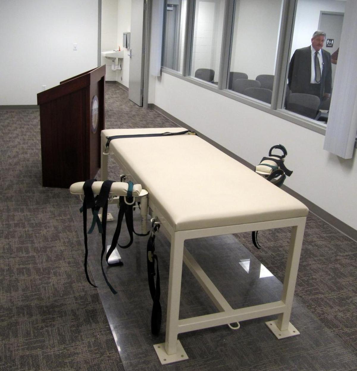 The execution chamber at the Idaho Maximum Security Institution, as shown in October 2011.