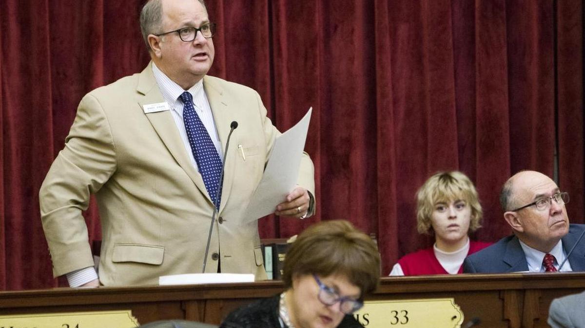 Majority Leader Bart Davis, R-Idaho Falls, addresses the Senate Tuesday on what lawmakers had hoped would be the final day of the 2017 Legislature.