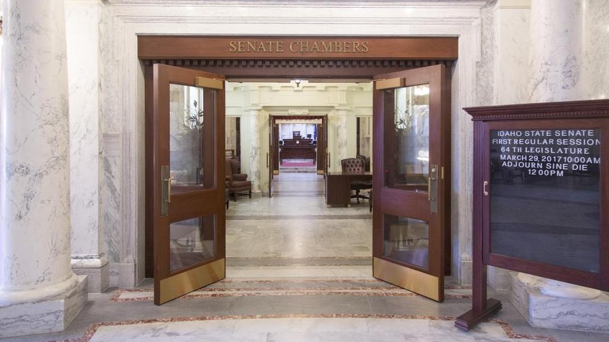 Senate Chambers at the Idaho State Capitol in Boise.