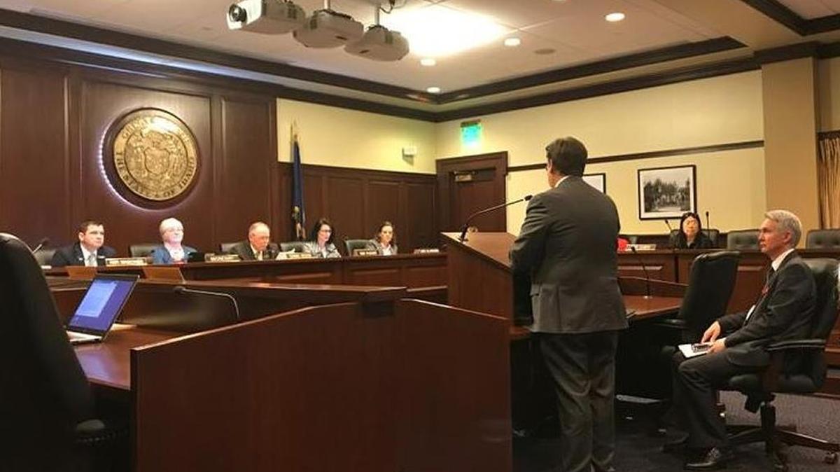 The Idaho House Health & Welfare Committee hears from state Insurance Director Dean Cameron on Monday, Jan. 15, 2018, as it considers legislation to allow enactment of the Idaho Health Care Plan.