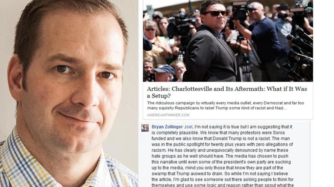 Rep. Bryan Zollinger, R-Idaho Falls, commented on an article he shared on Facebook stating it was “plausible” that former president Barack Obama may have had a role in staging last weekend’s protests in Charlottesville, Va.