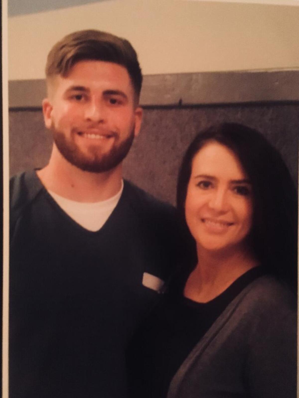 Chandler Clark-Storkson, left, with his mother, LeeAnn Clark.