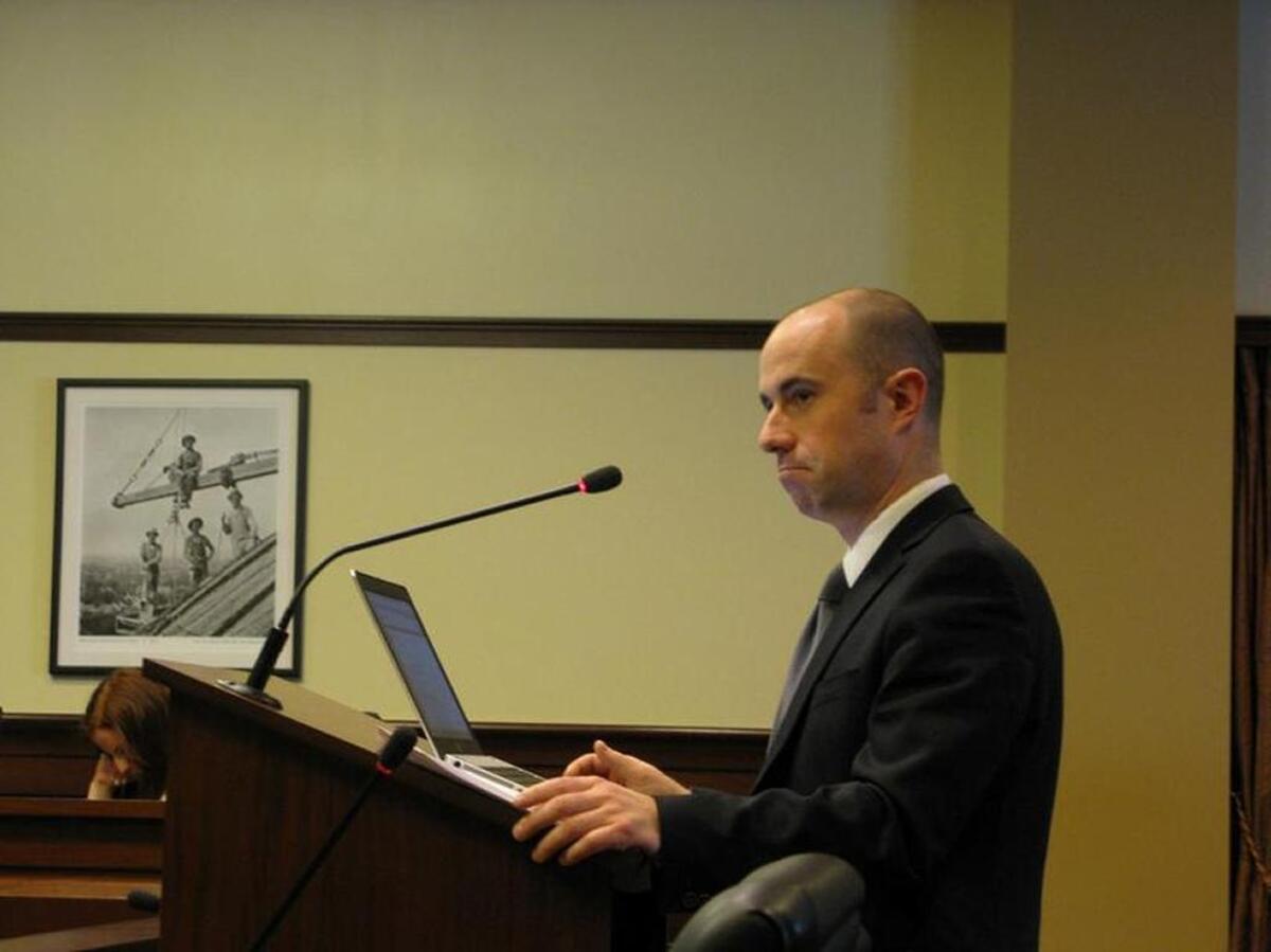 Rep. Luke Malek, R-Coeur d’Alene, seen in 2013, when he sponsored legislation to make battery on health care workers a felony. A hospital in Malek’s district had “an emergency department physician punched in the kidney by a patient who was unhappy with the course of his treatment,” Kootenai Medical Center’s trauma and emergency director testified. The bill died in the Senate in 2013, but Malek brought it back with a co-sponsor in 2014 and it passed.