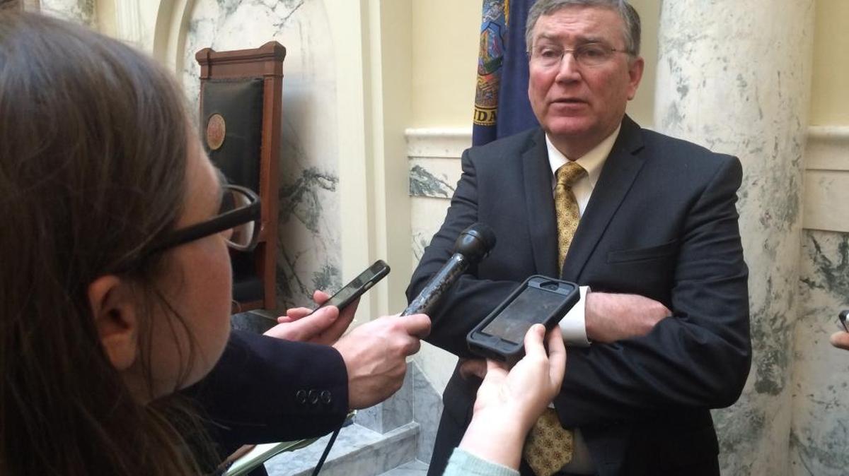 House Speaker Scott Bedke talks with reporters Friday following the House vote to kill an Idaho plan to offer health coverage for uninsured Idahoans. Bedke said he will appoint a joint committee to study Idaho options: “This is Job 1.”