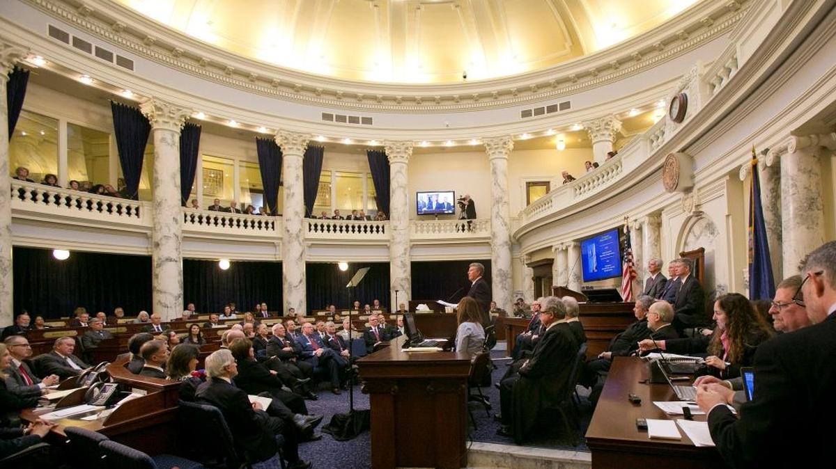 Idaho Gov. Butch Otter delivers his annual State of the State on Jan. 11, 2016.